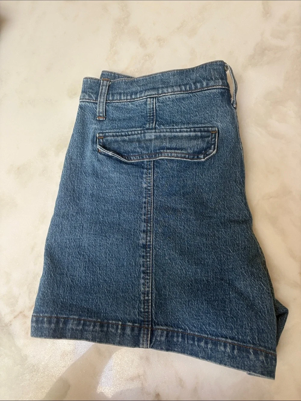 Madewell Denim Carpenter Utility Pocket Women's Shorts - Blue - Picture 2 of 6